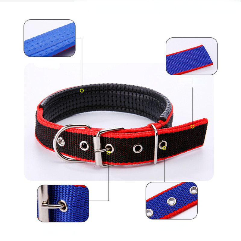 Jauna krāsaina mājdzīvnieku kakla siksna mājdzīvnieku suns, pavada, mīksta āda, polipropilēna putuplasta mājdzīvnieku apkakle, mājdzīvnieku piederumu vairumtirdzniecība