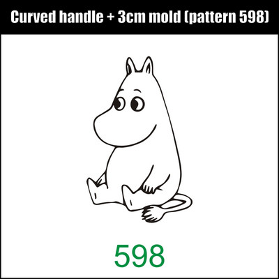 JINXINYANG 3 cm kūkas zīmols cepšana vara veidne misiņa rokturu komplekts, kas dedzina koka ādu maize Hamberger liellopu gaļas zīmola nospiedums