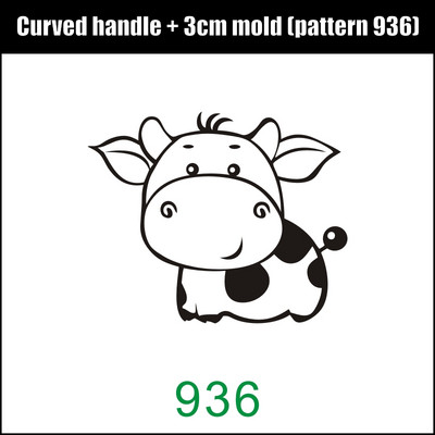 JINXINYANG 3 cm kūkas zīmols cepšana vara veidne misiņa rokturu komplekts, kas dedzina koka ādu maize Hamberger liellopu gaļas zīmola nospiedums