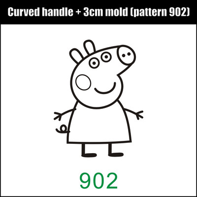 JINXINYANG 3 cm kūkas zīmols cepšana vara veidne misiņa rokturu komplekts, kas dedzina koka ādu maize Hamberger liellopu gaļas zīmola nospiedums