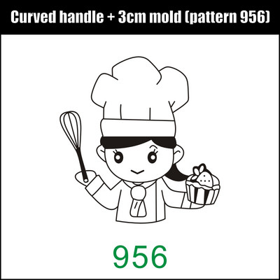 JINXINYANG 3 cm kūkas zīmols cepšana vara veidne misiņa rokturu komplekts, kas dedzina koka ādu maize Hamberger liellopu gaļas zīmola nospiedums