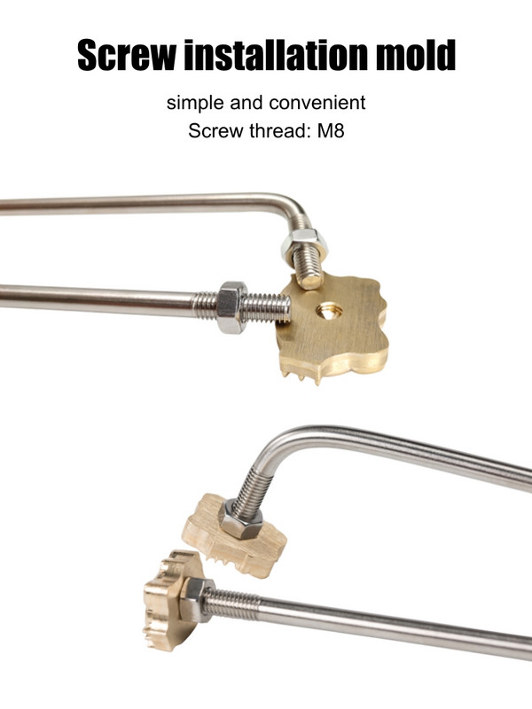JINXINYANG 3 cm kūkas zīmols cepšana vara veidne misiņa rokturu komplekts, kas dedzina koka ādu maize Hamberger liellopu gaļas zīmola nospiedums
