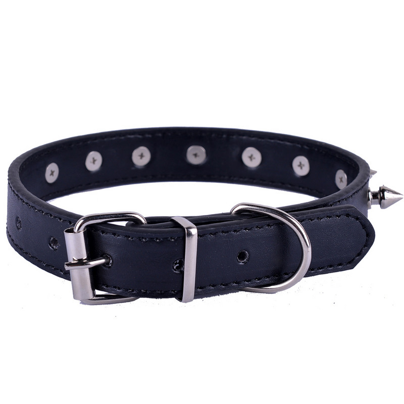 Forša radžota suņu kaklasiksna, melna violeta sarkana ādas kaklasiksnas Perro mājdzīvnieku kaklarota regulējams izmērs S/M/L