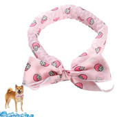 Maza suņu bandana mājdzīvnieku āra dzesēšanas kaklasiksna atkārtoti lietojama multfilmu raksti suņiem dekoratīva šalle kakla ķermeņa atdzesēšanai