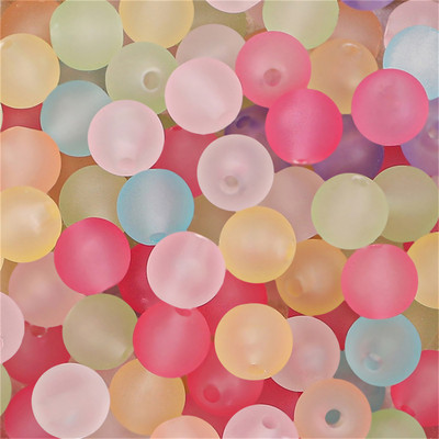 8mm-12mm Akrila simfonija caurspīdīga gumijas matēta lodīšu krelles, rokassprādze, kaklarota, auskari, mājas rotaslietas, aksesuāri