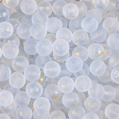 50 gab 8 mm daudzkrāsu zelta folijas efekta stikla kristāla brīvas apaļas krelles krellēm rokdarbiem DIY šūšanas piederumi