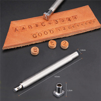 36 τμχ/σετ γράμματα αλφαβήτου και σφραγίδες αριθμών Σετ από ανοξείδωτο ατσάλι Punch Metal Letter Punching Leather Tools for DIY Leather Craft
