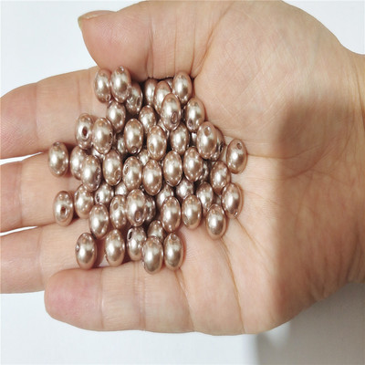 Tīri baltas 3-12 mm taisnas atveres apaļas plastmasas pērļu imitācijas krelles rotaslietu aksesuāriem Pērlīšu un juvelierizstrādājumu izgatavošana