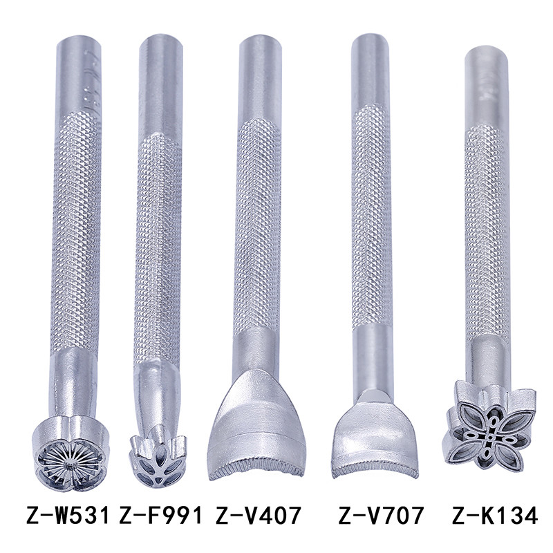 LMDZ Μεταλλικό Δερμάτινο Σέλα Εργασίας Εργαλεία κατασκευής Σκάλισμα Δερμάτινα Στάμπες χειροτεχνίας Δερμάτινο Στάμπινγκ Εργαλείο εκτύπωσης συμπαγούς μετάλλου