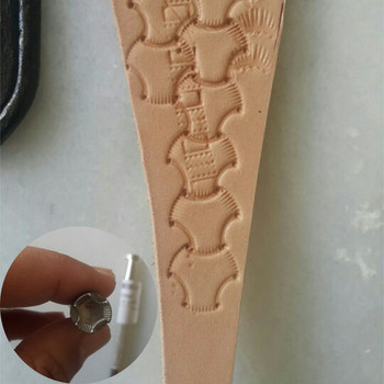 1 τμχ Δερμάτινο εργαλείο εκτύπωσης Σέλα από κράμα κατασκευής σκάλισμα Χειροποίητα δερμάτινα είδη χειροτεχνίας DIY Punch Stamps Μεταλλική δερμάτινη σέλα στάμπας
