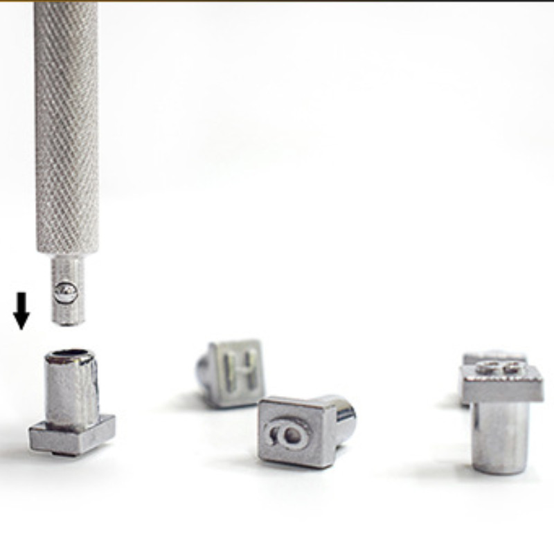 36 gab. Metāla ādas alfabēta burtu numuru štancēšanas rīki DIY Leathercraft zīmogu perforatoru komplekts Ādas metāla apdrukas veidne