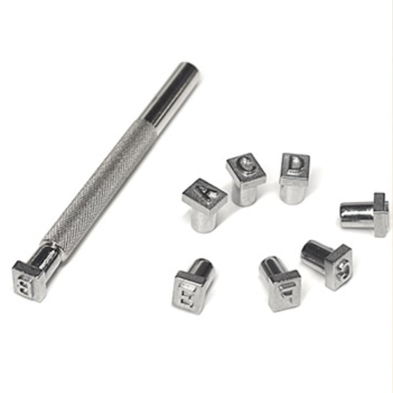 36 gab. Metāla ādas alfabēta burtu numuru štancēšanas rīki DIY Leathercraft zīmogu perforatoru komplekts Ādas metāla apdrukas veidne