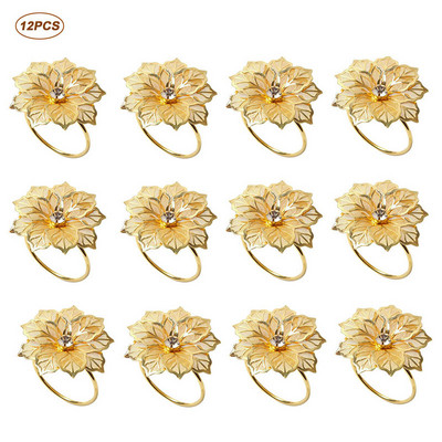 3/6/12gb Zelta sudraba salvete Gredzens Krēsli Sprādzes Kāzu Pasākuma Noformējums Amatniecība Rhinestone Loki Turētājs Ar rokām darināti ballīšu piederumi