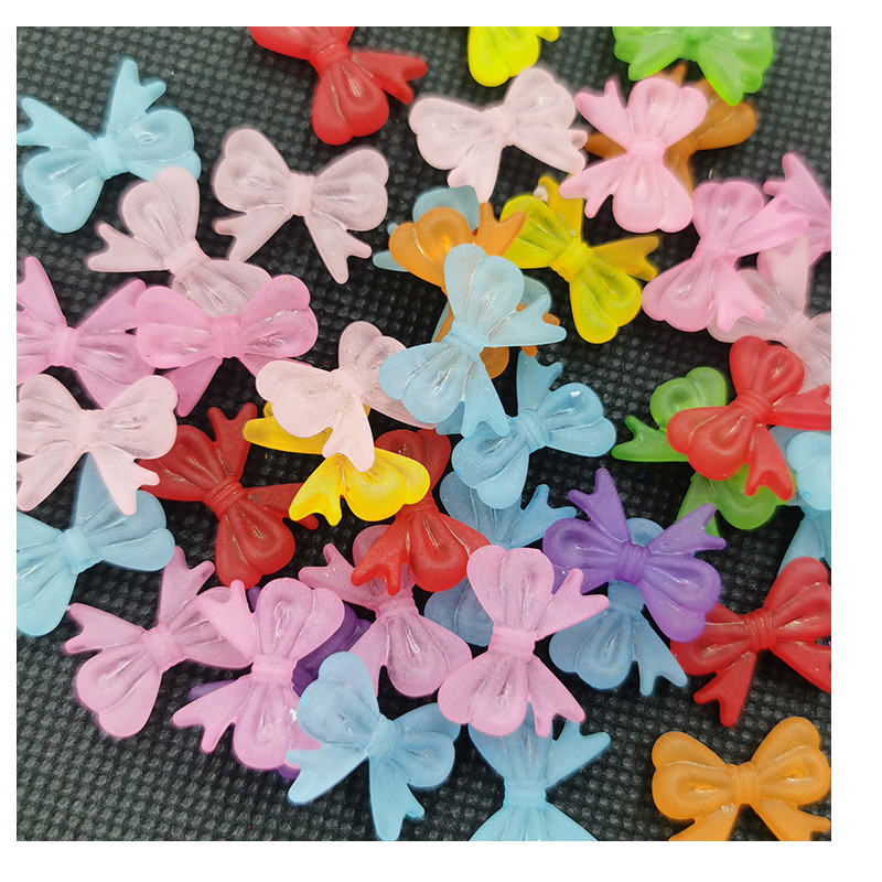 Matēta caurspīdīga roze abs pērļu imitācija ziedlapa puķe tauriņš matadata vaļīgas krelles DIY matu apģērbu aksesuāri