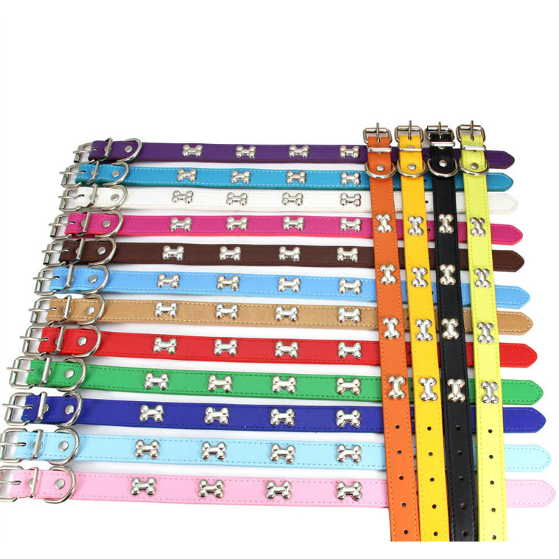 Suņu kaklasiksnas Daudzkrāsains kaulu ādas Mājdzīvnieku suņu kaklasiksnas Izturīgi mājdzīvnieku piederumi Aksesuāri Kakla siksnas kaklasiksnas Suņu kucēnu Suņu kaklasiksnas