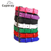 Ādas mājdzīvnieku kaklasiksna, regulējama maza un vidēja suņu kakla siksnas mezgls, nodilumizturīgs PU materiāls ar metāla sprādzi mājdzīvnieku kaklasiksnas piederumiem