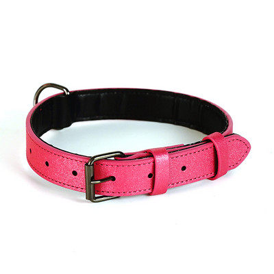 Ādas mājdzīvnieku kaklasiksna, regulējama maza un vidēja suņu kakla siksnas mezgls, nodilumizturīgs PU materiāls ar metāla sprādzi mājdzīvnieku kaklasiksnas piederumiem