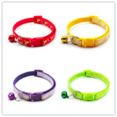 Jauka kaķa un suņa kaklasiksna Moon Star apdruka ar zvaniņu noņemamu kaķa kaklasiksnu Pet Cat Kaklarota Apkakle Regulējama Drošības Kaķēnu Apkakle