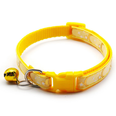 Jauka kaķa un suņa kaklasiksna Moon Star apdruka ar zvaniņu noņemamu kaķa kaklasiksnu Pet Cat Kaklarota Apkakle Regulējama Drošības Kaķēnu Apkakle