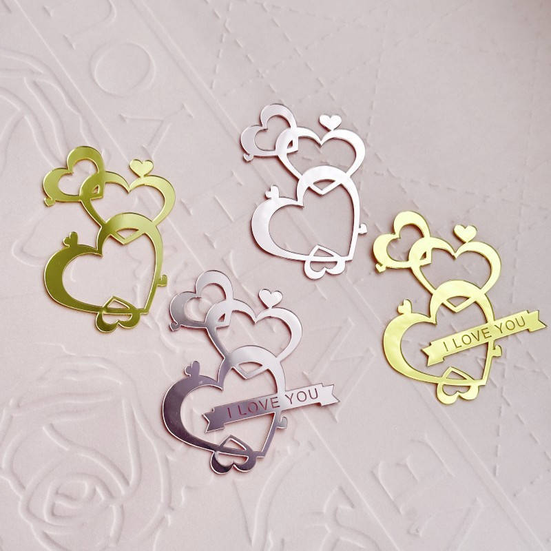 Jauns mīlestības dizains Daudz laimes dzimšanas dienā kūkas virsma Rozā zelta akrila kāzu ballīšu kūku toperi deserta dekorēšana bērnu dušas dāvanai