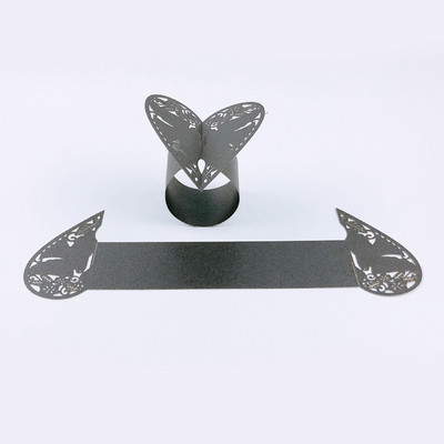 50gab baloža formas lāzera griezts papīrs vakariņu dvielis salvetes gredzeni turētāji dzimšanas dienas kāzu ballīte Ziemassvētku mājas galda noformējums