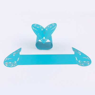 50gab baloža formas lāzera griezts papīrs vakariņu dvielis salvetes gredzeni turētāji dzimšanas dienas kāzu ballīte Ziemassvētku mājas galda noformējums