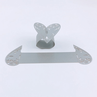 50gab baloža formas lāzera griezts papīrs vakariņu dvielis salvetes gredzeni turētāji dzimšanas dienas kāzu ballīte Ziemassvētku mājas galda noformējums