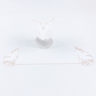 50gab baloža formas lāzera griezts papīrs vakariņu dvielis salvetes gredzeni turētāji dzimšanas dienas kāzu ballīte Ziemassvētku mājas galda noformējums