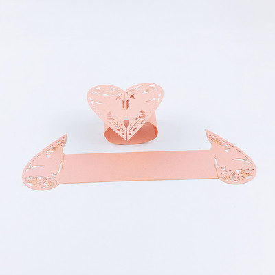 50gab baloža formas lāzera griezts papīrs vakariņu dvielis salvetes gredzeni turētāji dzimšanas dienas kāzu ballīte Ziemassvētku mājas galda noformējums