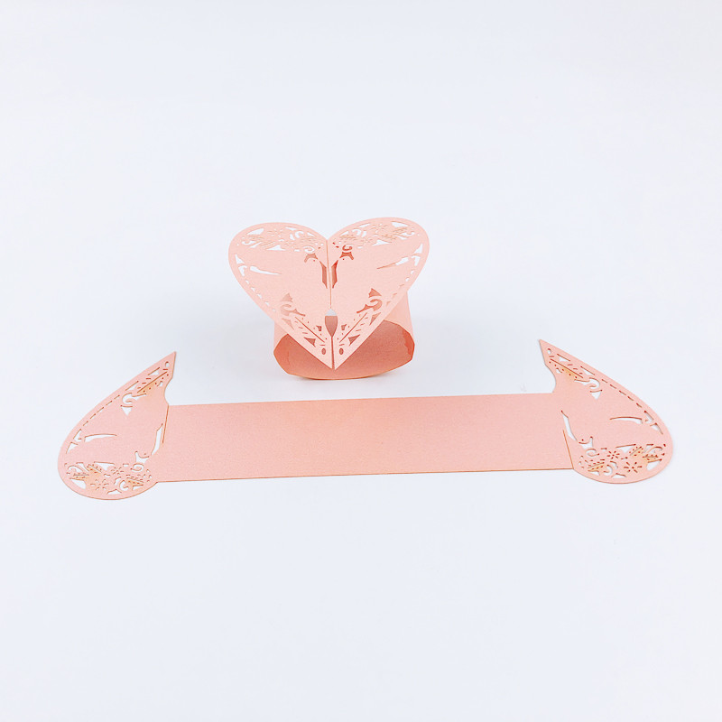 50gab baloža formas lāzera griezts papīrs vakariņu dvielis salvetes gredzeni turētāji dzimšanas dienas kāzu ballīte Ziemassvētku mājas galda noformējums