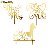 MR&MRS akrila kāzu saderināšanās kūkas cienītājs Valentīna dienas cepšanas rotājums jubilejas ballītes kūkas dekors