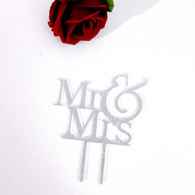 5 bucăți/lot Tort de nuntă Topper acrilic Bride To Be Tort Decoration Mariage Aniversare Petrecere Coacerea Desert Tort Top Drapel Cupcake