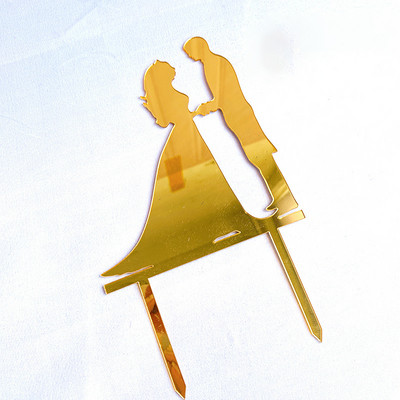 5 bucăți/lot Tort de nuntă Topper acrilic Bride To Be Tort Decoration Mariage Aniversare Petrecere Coacerea Desert Tort Top Drapel Cupcake