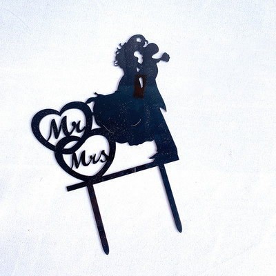 5 komada Crnog zlata Ljubavna prosidba Obljetnica zaruka Vjenčanje Akrilni nadjev za tortu Romantična dekoracija vjenčane torte Potrepštine za zabavu