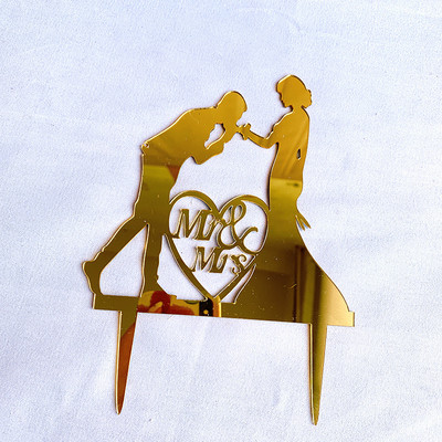 5 komada Crnog zlata Ljubavna prosidba Obljetnica zaruka Vjenčanje Akrilni nadjev za tortu Romantična dekoracija vjenčane torte Potrepštine za zabavu