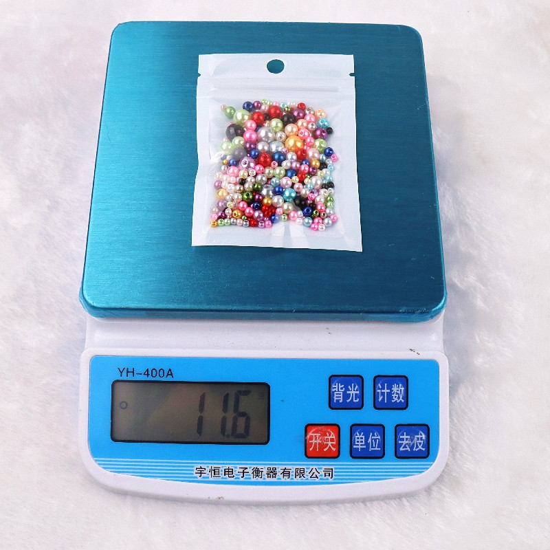 Plastmasas pērļu imitācija, 150-200 gab/iepakojuma maisījums, izmērs 3/4/5/6/8 mm krelles ar caurumu krāsainas pērles, apaļas DIY rotaslietu izgatavošanai.