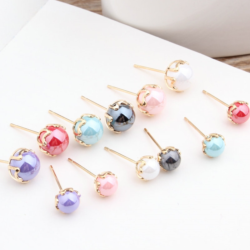 Plastmasas pērļu imitācija, 150-200 gab/iepakojuma maisījums, izmērs 3/4/5/6/8 mm krelles ar caurumu krāsainas pērles, apaļas DIY rotaslietu izgatavošanai.