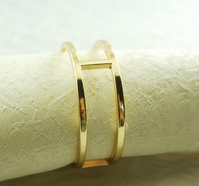 bezmaksas piegāde zelta sudraba metāla salvešu gredzens, salvešu turētājs kāzām, 6 gab qn15062005