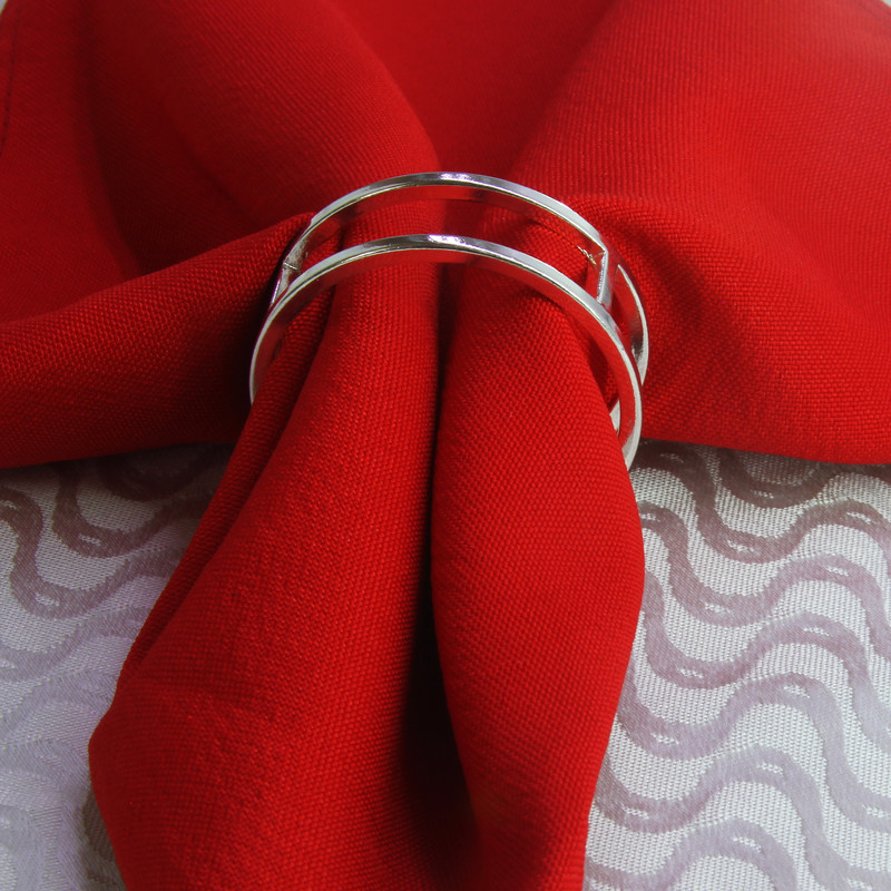 bezmaksas piegāde zelta sudraba metāla salvešu gredzens, salvešu turētājs kāzām, 6 gab qn15062005