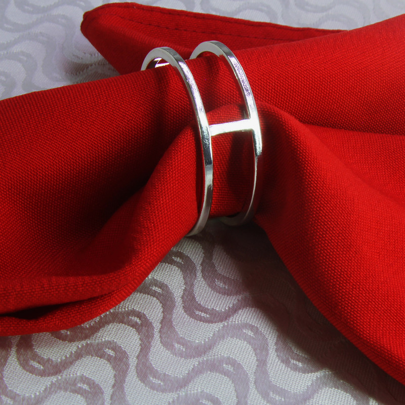 bezmaksas piegāde zelta sudraba metāla salvešu gredzens, salvešu turētājs kāzām, 6 gab qn15062005