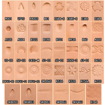 Εγχειρίδιο εκτύπωσης δερμάτινων σκαλισμάτων DIY Εργαλεία εκτύπωσης από κράμα δέρματος Ειδικά εργαλεία εκτύπωσης για σκάλισμα και χτυπήματα λουλουδιών K536