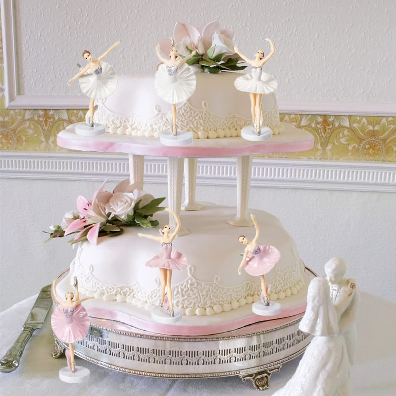 Balta klavieru kūkas virsma Klasiskā Pianoforte figūriņa meitenei Muzikālas dzimšanas dienas ballītes dekorācijas Bērnu dušas kāzu piederumi