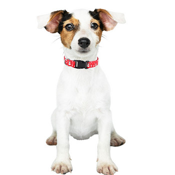 Коледен нашийник за куче Регулируем XMAS Издръжлив найлонов щампован нашийник за момче и момиче Perro Chihuahua Найлоново колие Кученце Подарък