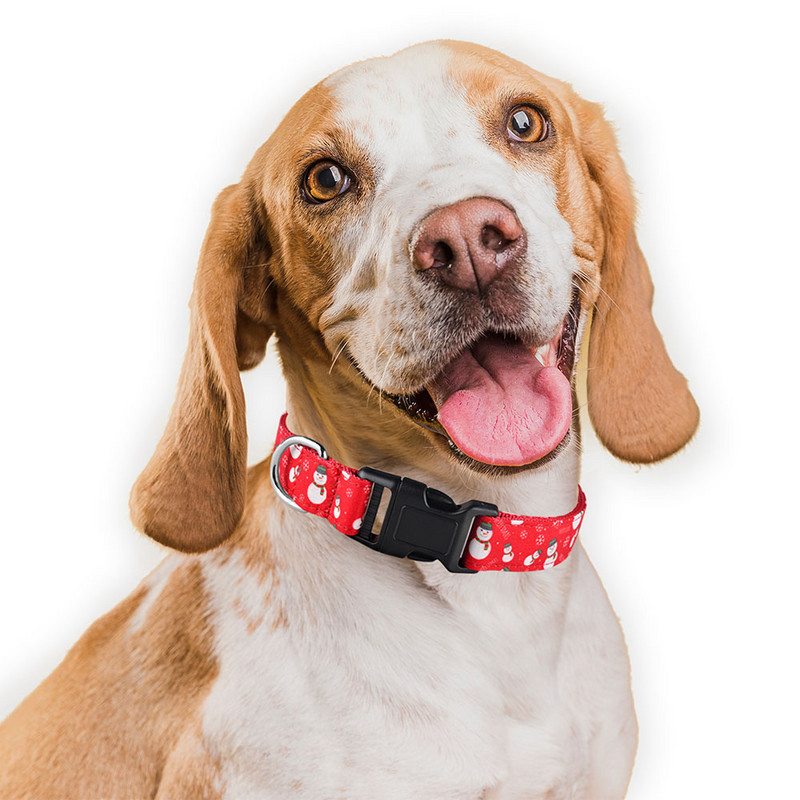 Ziemassvētku regulējama suņa kaklasiksna XMAS izturīga neilona apdrukāta zēna meitenes kaklasiksna Perro Chihuahua neilona kaklarota kucēna dāvana