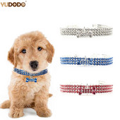 Mirdzošas mazas suņu kaklasiksnas drošības elastīgas regulējamas mazuļa kucēnu kaķu kaklarota Diamante kalnu akmens mājdzīvnieku suņu kaklasiksnas