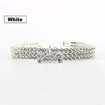 Mirdzošas mazas suņu kaklasiksnas drošības elastīgas regulējamas mazuļa kucēnu kaķu kaklarota Diamante kalnu akmens mājdzīvnieku suņu kaklasiksnas