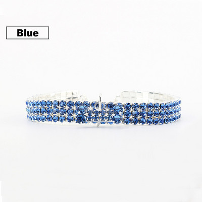 Mirdzošas mazas suņu kaklasiksnas drošības elastīgas regulējamas mazuļa kucēnu kaķu kaklarota Diamante kalnu akmens mājdzīvnieku suņu kaklasiksnas