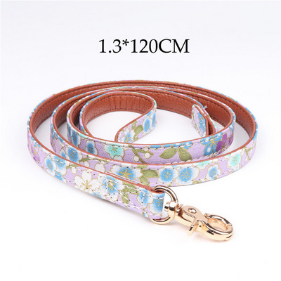 Modes purpursarkani ziedu apdruka Mazie mājdzīvnieki Suņi kaklasiksna āra pastaigu pavadi siksnas kucēni kaķi Bowknot kaklasiksnas čivavas pavadas