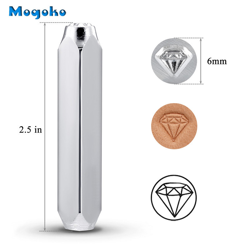 Mogoko 6 mm metāla spiedogu štancēšanas rīks Alumīnija āda unikāls marķējums Simbols štancēšanas zīmogi Instrumenti Amatniecība štancēšanai štancēšanai