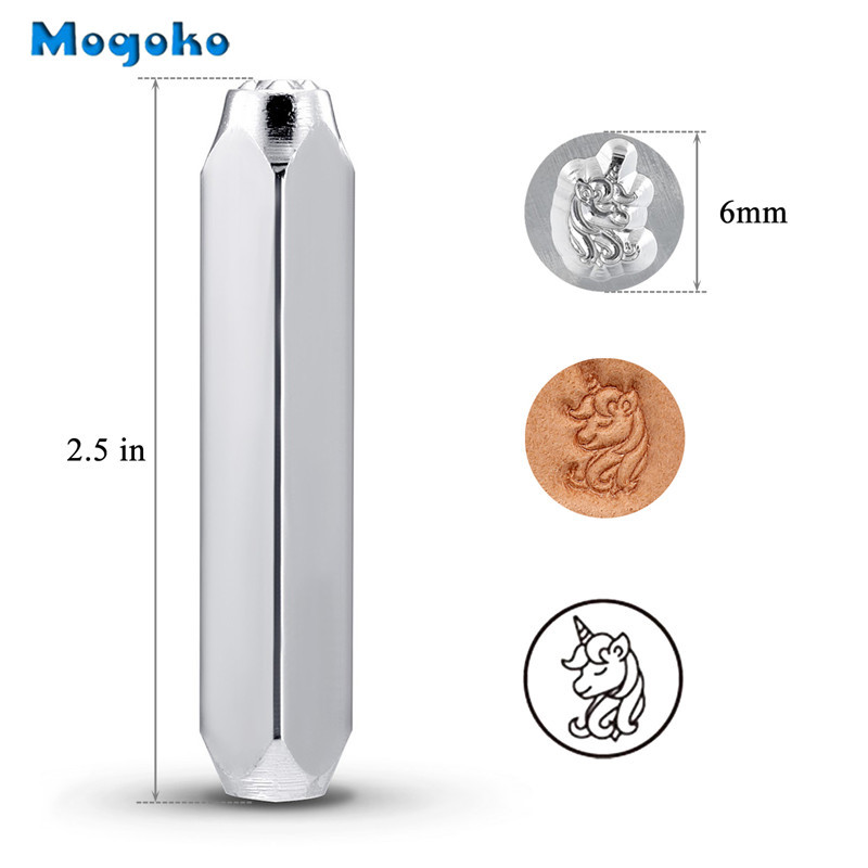 Mogoko 6 mm metāla spiedogu štancēšanas rīks Alumīnija āda unikāls marķējums Simbols štancēšanas zīmogi Instrumenti Amatniecība štancēšanai štancēšanai